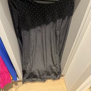 Dex Black and Silver Polka Dot Dress